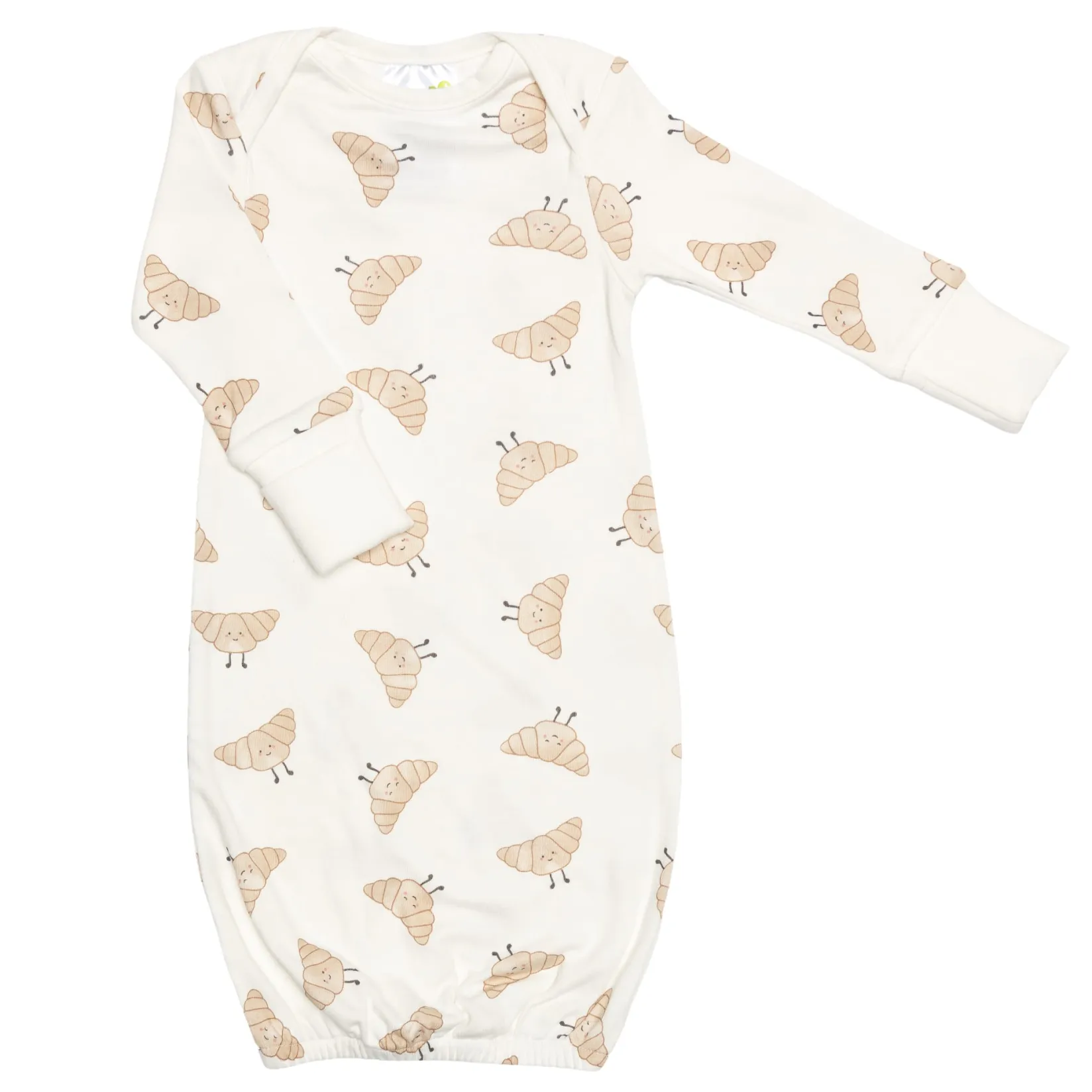 Sleep Bags|Pyjamas>Perlimpinpin Baby Sleep Gown-croissants Beige