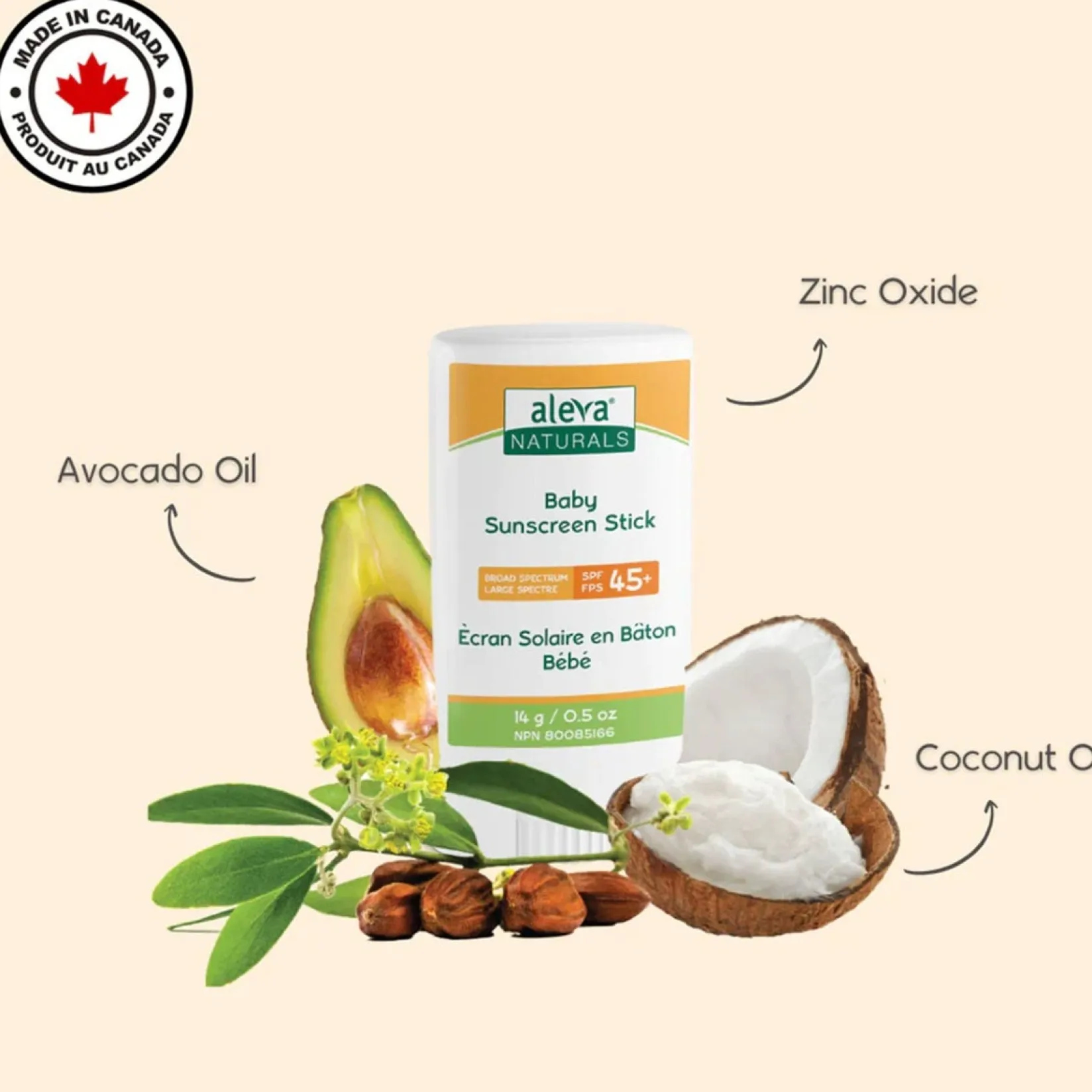 Body & Hair Care|Body & Hair Care>Aleva Naturals Baby Sunscreen Stick SPF 45+