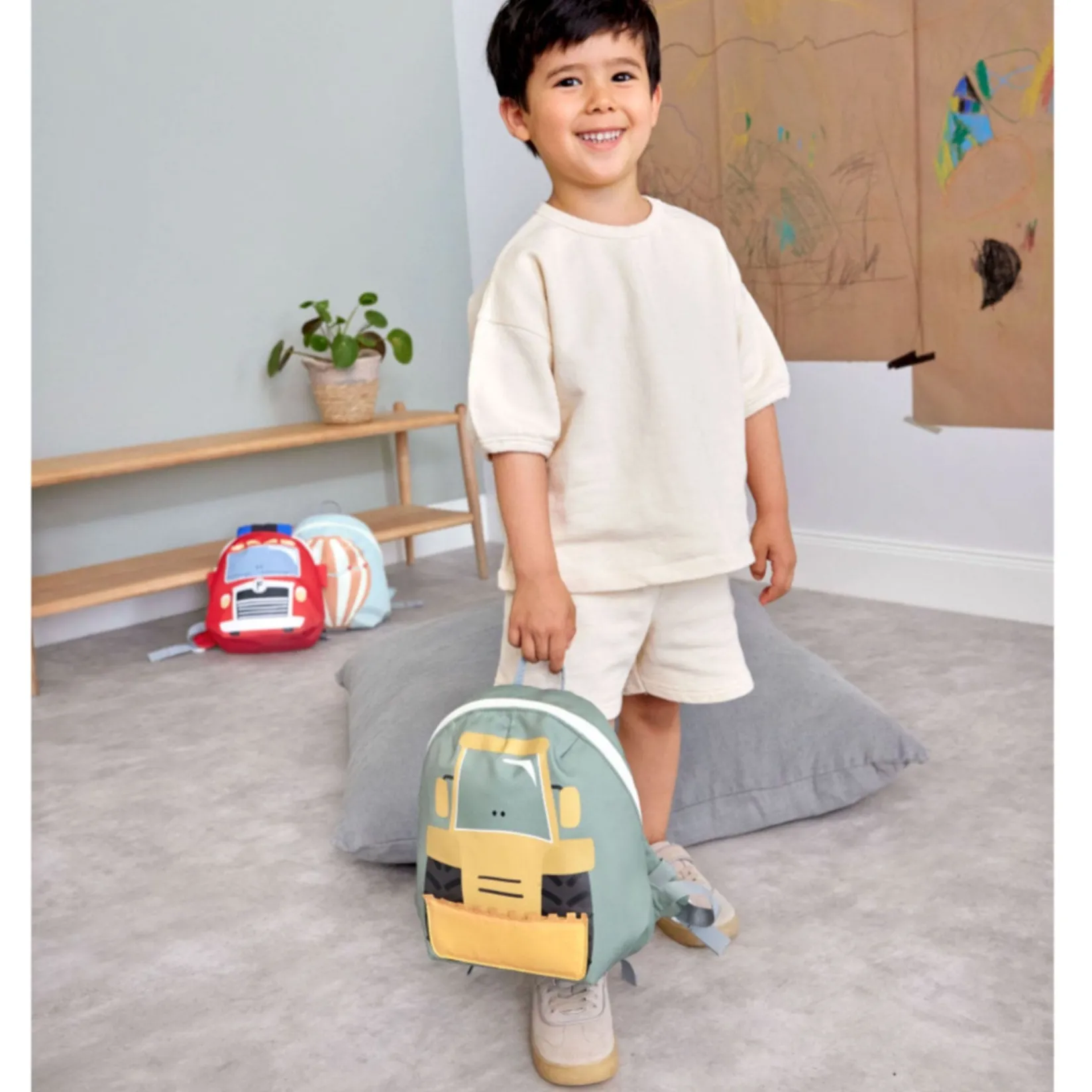 Backpacks|Outdoors & Travel>Lassig Backpack - Tiny Drivers Excavator