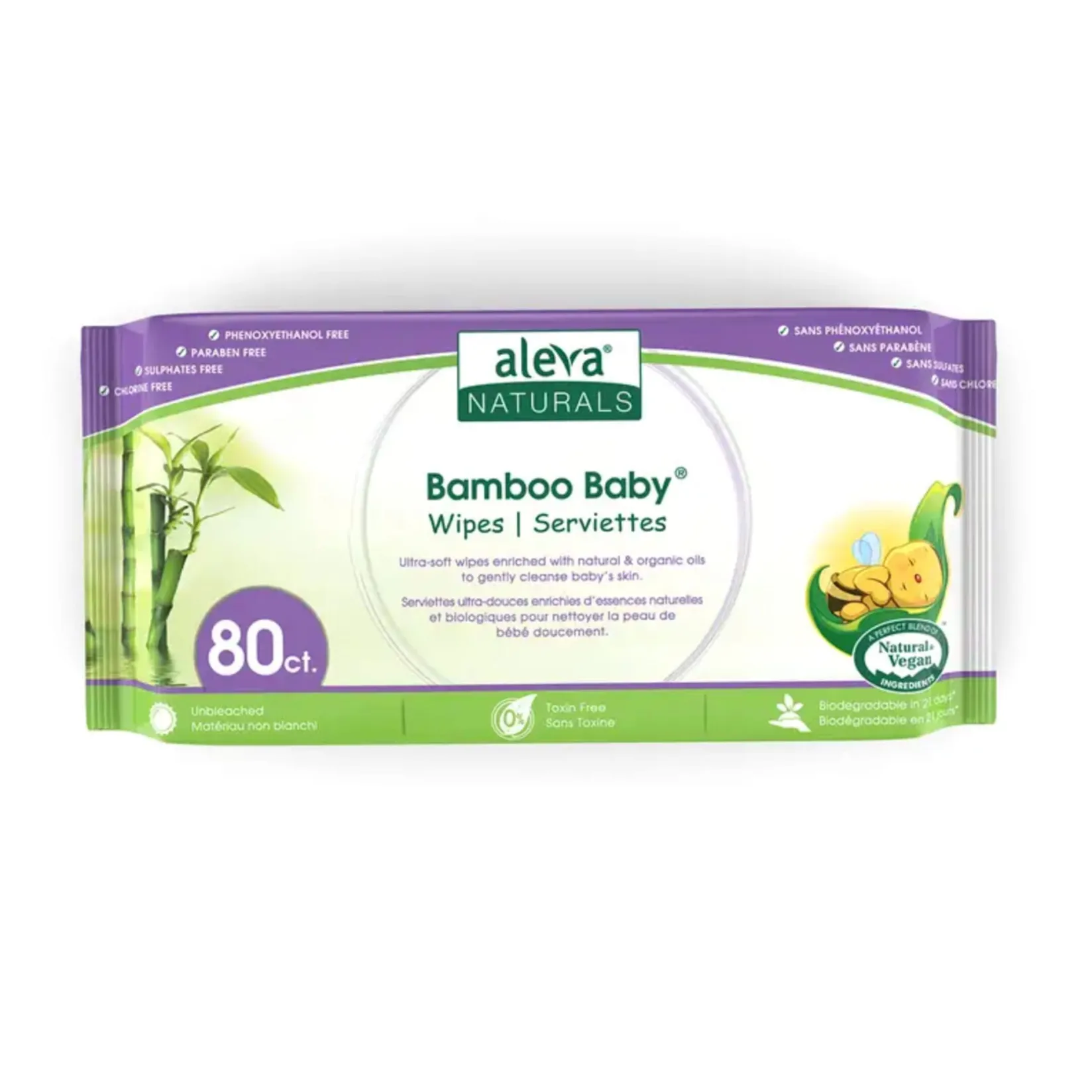 Towels & Wipes|Towels & Wipes>Aleva Naturals Bamboo Baby Wipes (80)