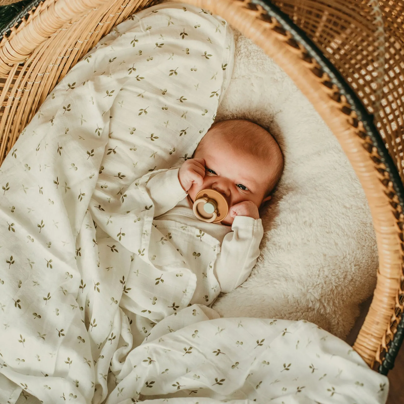 Blankets|Blankets>Bebe Confort Bamboo Muslin Blanket - Leaf