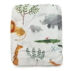 Sale Bamboo Muslin Fitted Crib Sheet - Safari Kids Sheets|Bedding