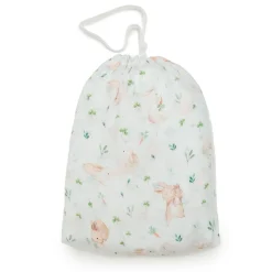 Bamboo Muslin Fitted Crib Sheet - Bunny Meadow Kids Sheets|Bedding