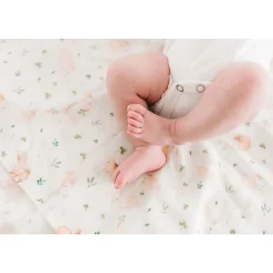 Bamboo Muslin Fitted Crib Sheet - Bunny Meadow Kids Sheets|Bedding