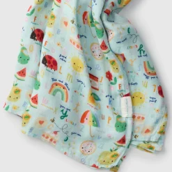 Discount Bamboo Muslin Swaddle Blanket - Alphabet Smile Kids Blankets|Blankets