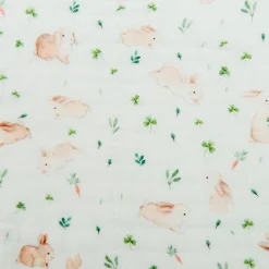 Blankets|Blankets>Loulou Lollipop Bamboo Muslin Swaddle Blanket - Bunny