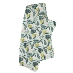 Hot Bamboo Muslin Swaddle Blanket - Jungle Leaves Kids Blankets|Blankets