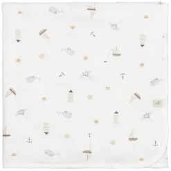 Blankets|Blankets>Perlimpinpin Bamboo Quilted Blanket-ocean