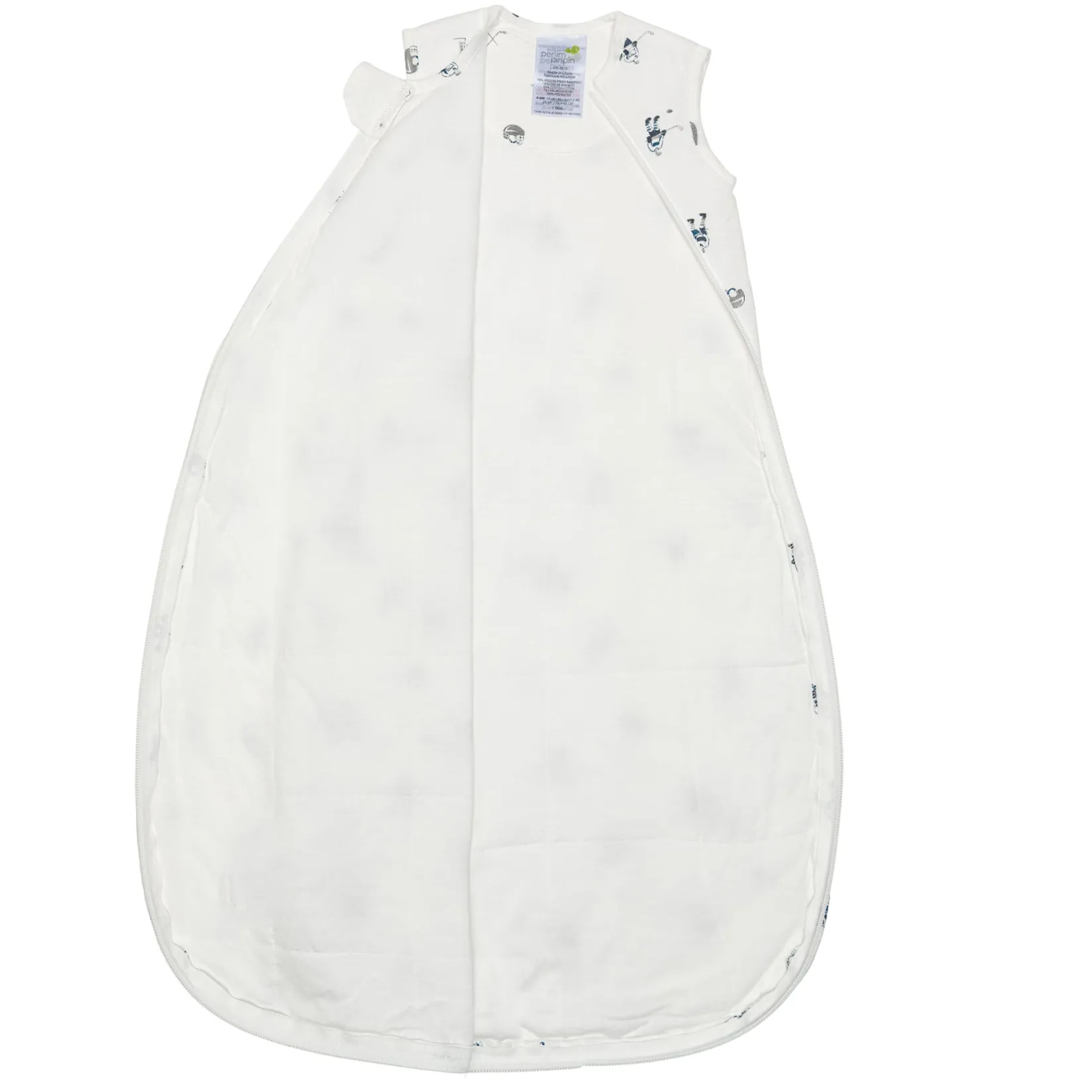 Sleep Bags|Pyjamas>Perlimpinpin Bamboo Sleep Bag 0-36 months - Hockey White