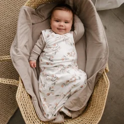Sleep Bags|Pyjamas>Perlimpinpin Bamboo Sleep Bag 0-36 months - Leaves Ivory