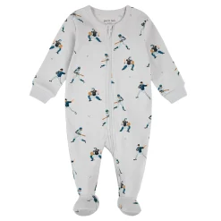 Pajamas|Pyjamas>Petit Lem Baseball Pajamas 0-24m Grey