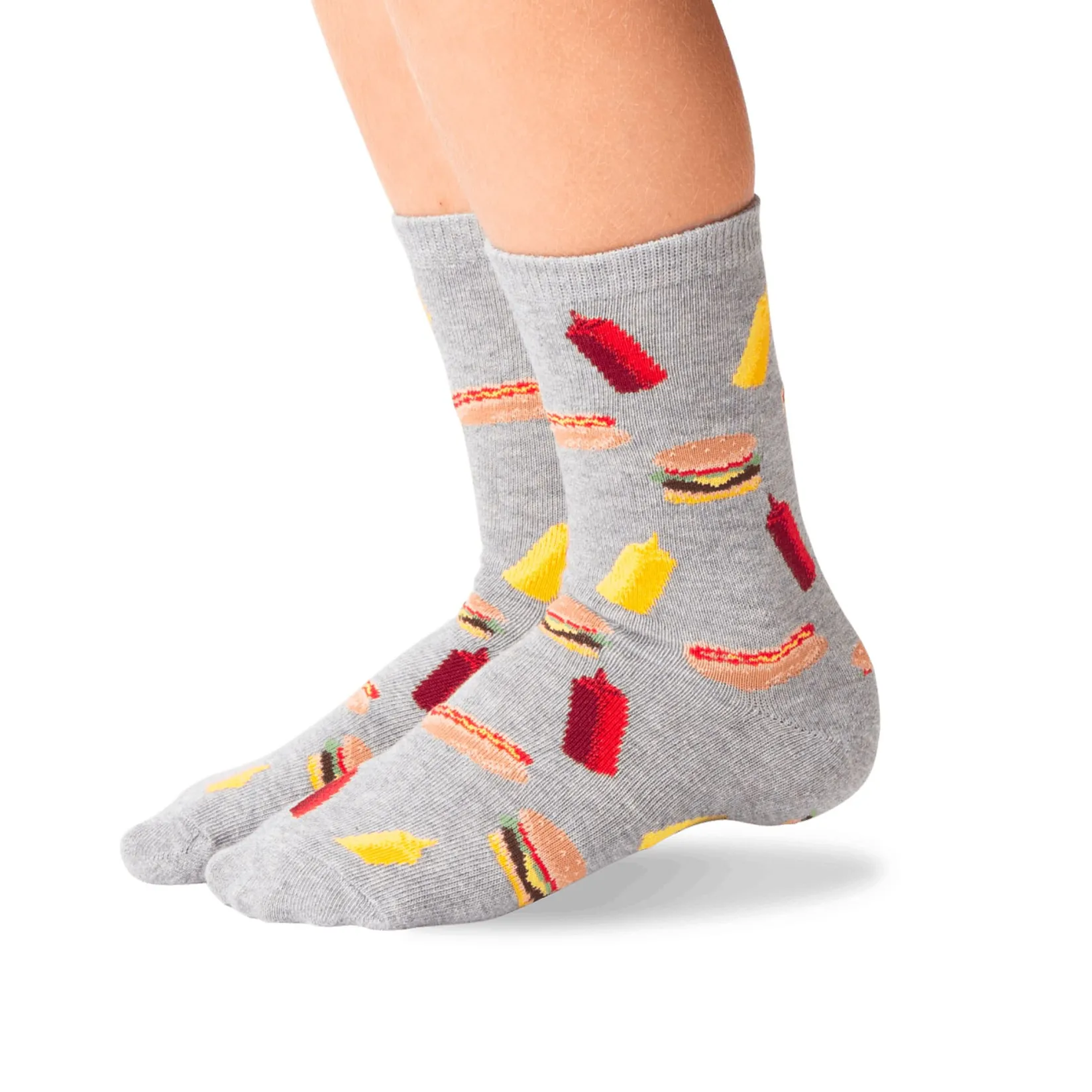 Socks|Underwear & Socks>Hotsox BBQ Socks 4-9y Grey