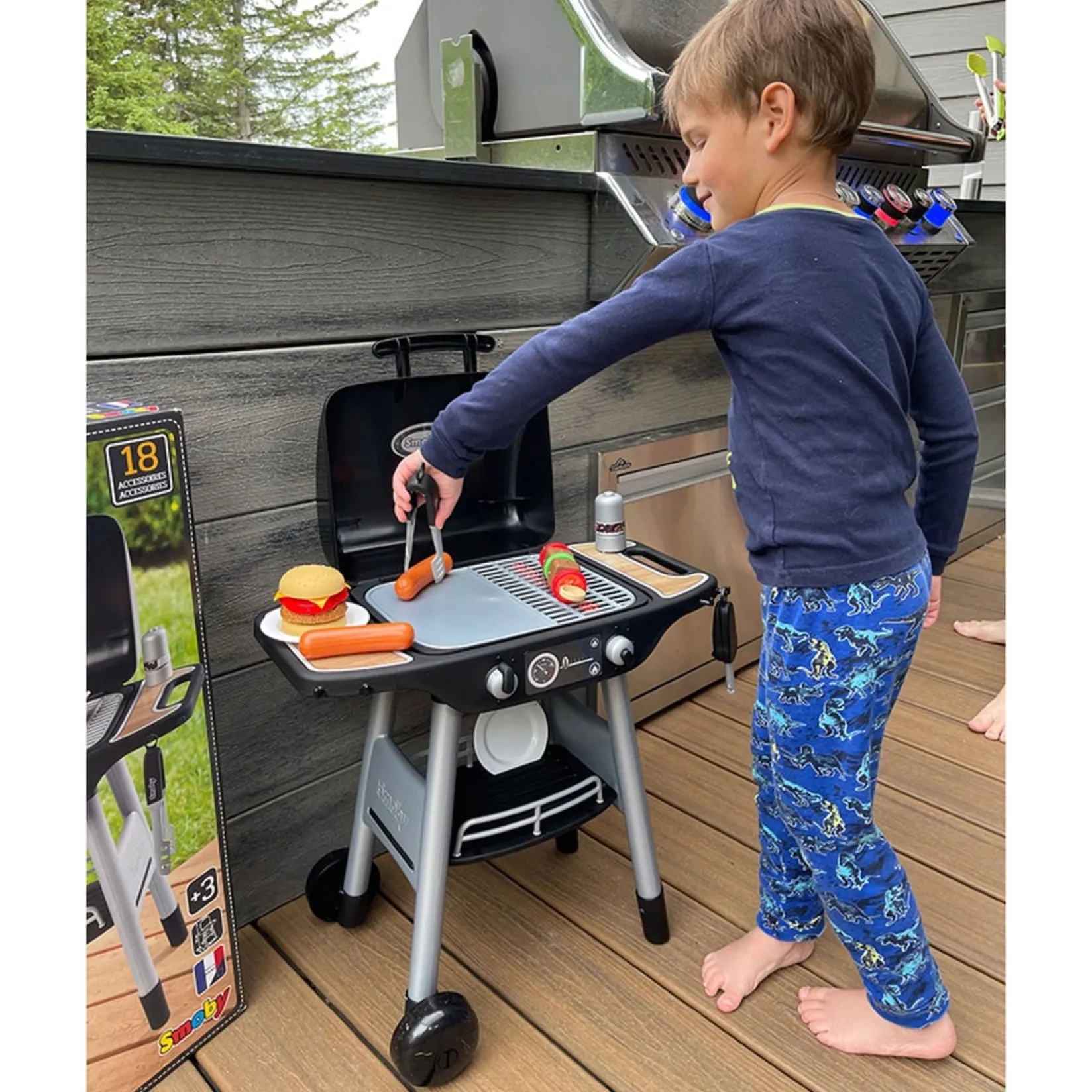 Clearance BBQ with 18 Accessories Kids Pretend Play & Imitation