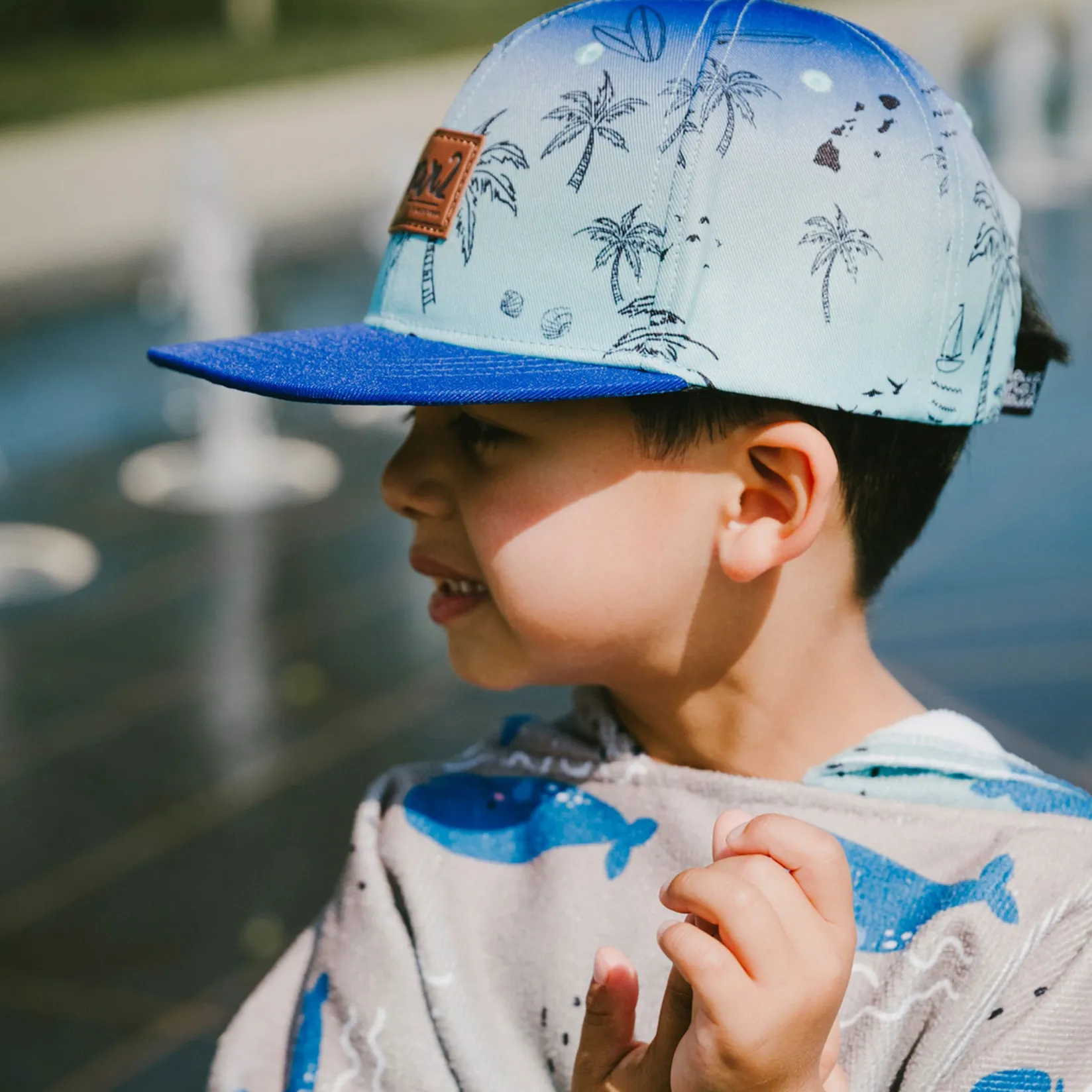 Hats And Caps>Deux par Deux Beach Cap 3-14 Mint