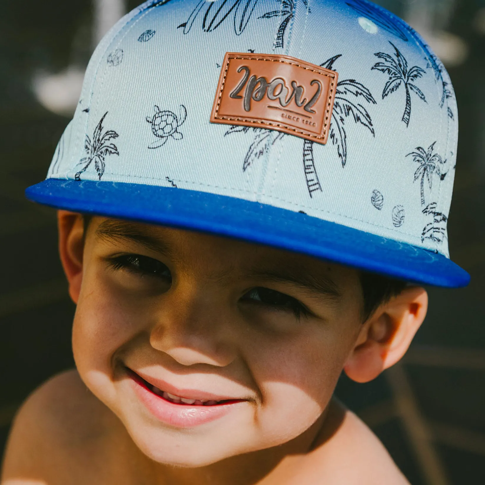 Hats And Caps>Deux par Deux Beach Cap 3-14 Mint