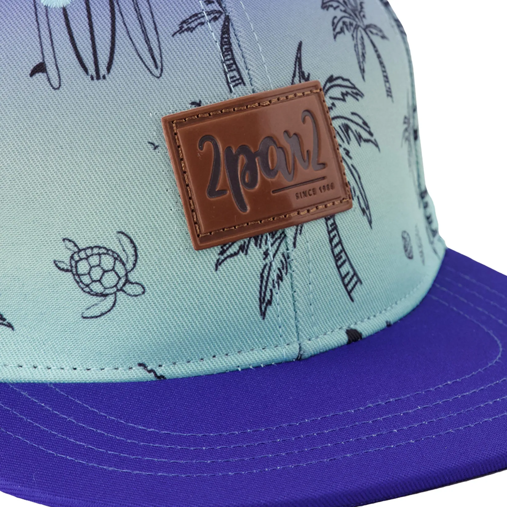 Hats And Caps>Deux par Deux Beach Cap 3-14 Mint