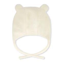 Beanies|Beanies>Deux par Deux Bear Sherpa Hat 3-36m Ivory