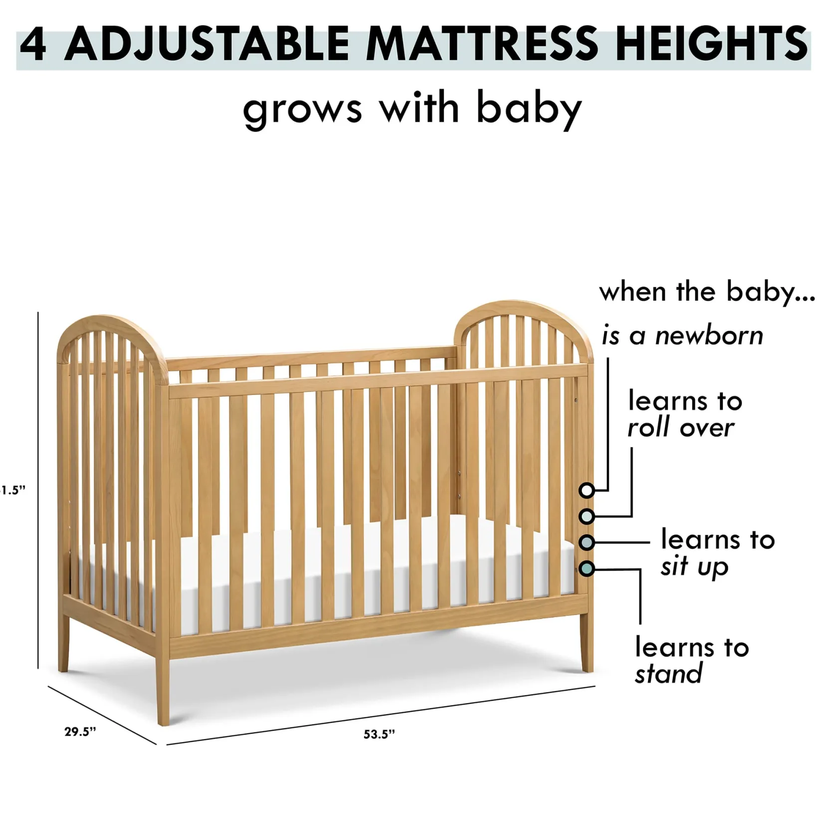 Discount Beau 3-in-1 Convertible Crib - Honey Cribs & Mattresses|Cribs & Mattresses
