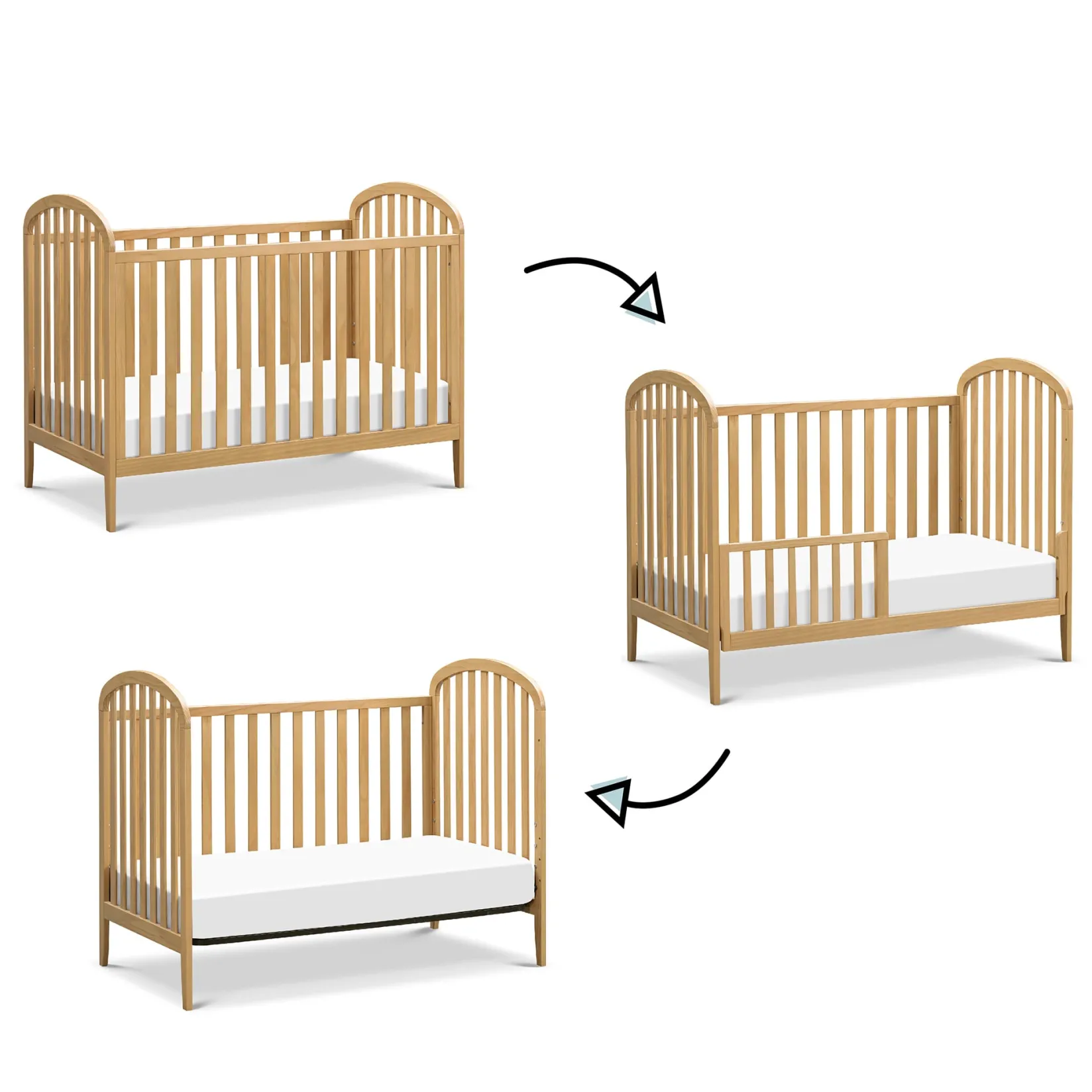 Discount Beau 3-in-1 Convertible Crib - Honey Cribs & Mattresses|Cribs & Mattresses