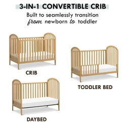 Discount Beau 3-in-1 Convertible Crib - Honey Cribs & Mattresses|Cribs & Mattresses