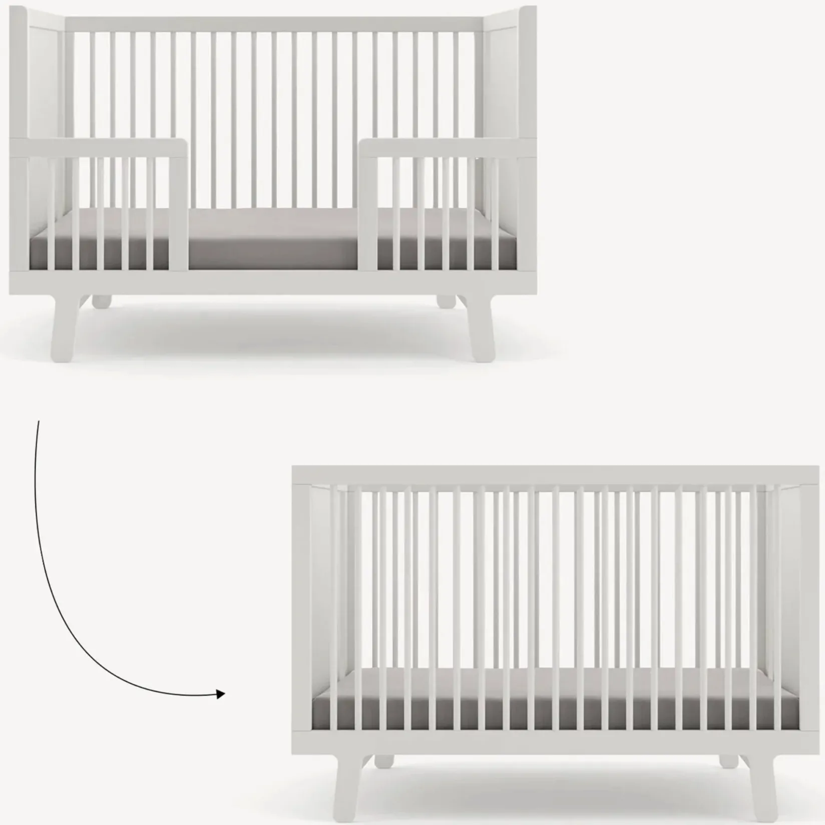 Toddler Rails|Cribs & Mattresses>Oeuf Bed Conversion Kit Sparrow Whi