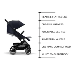 Strollers|Strollers & Trailers>Cybex Beezy 2 Compact City Stroller - Magic Black