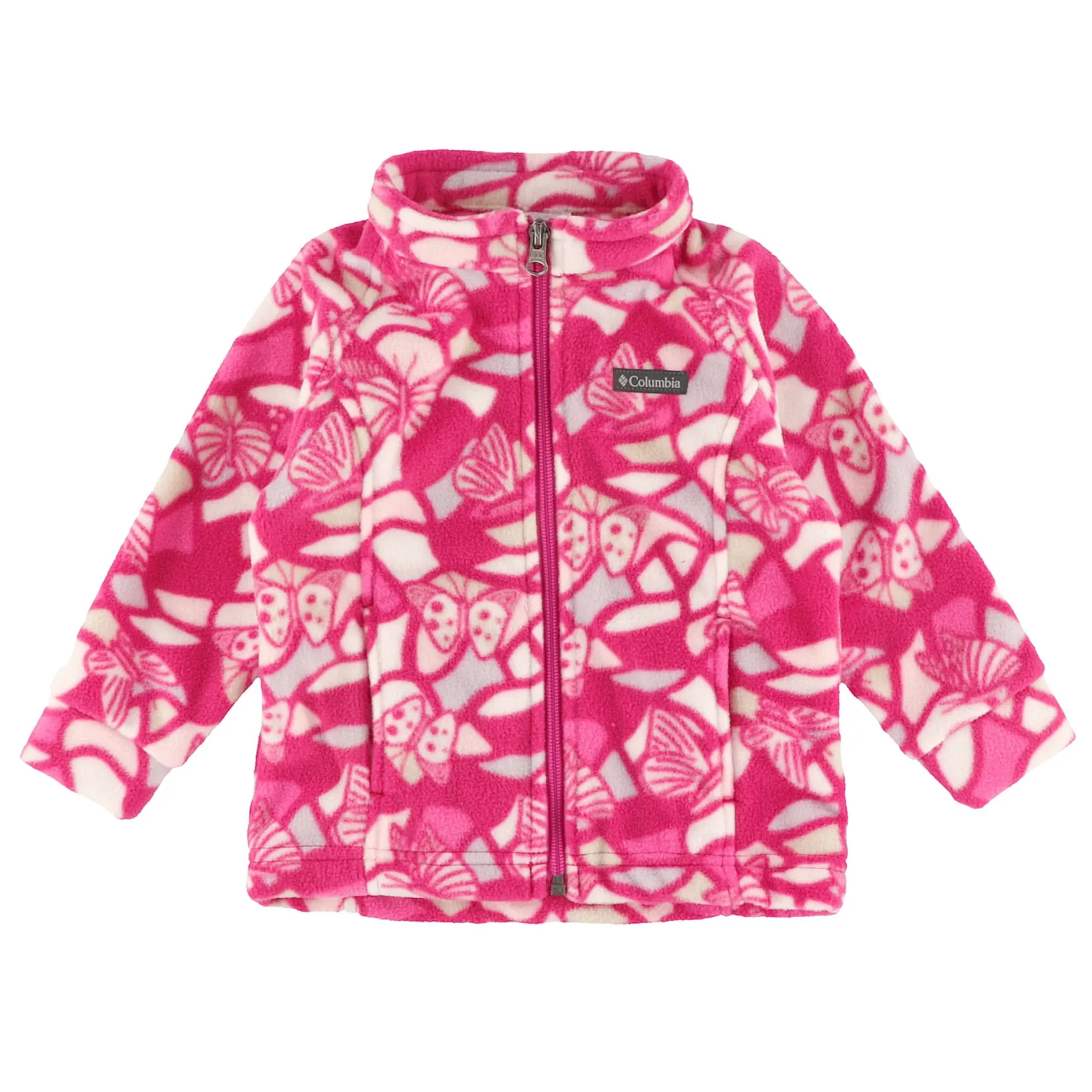 Outerwear|Fleeces And Sweatshirts>Columbia Benton Springs Ii Fleece 3-24m Fuchsia