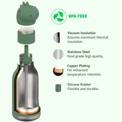 Hot Bestie Animal Bottle 16 oz - Dino Kids Breastfeeding|Tableware