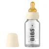 Clearance Baby Glass Bottle Complete Set Latex 110ml - Ivory Bottles & Nipples|Breastfeeding