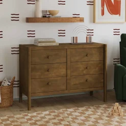 Outlet Birdie 6-Drawer Dresser - Walnut Storage Furniture