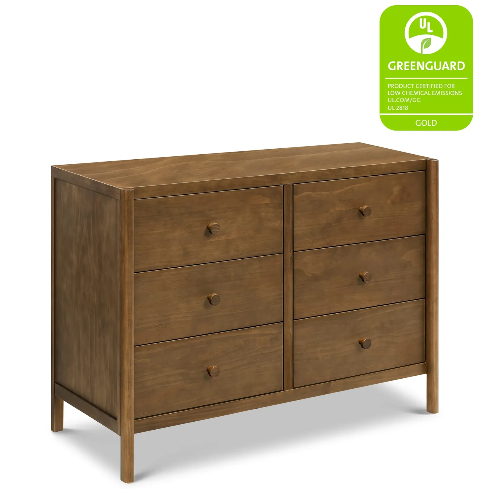 Outlet Birdie 6-Drawer Dresser - Walnut Storage Furniture