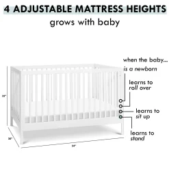 New Birdie 3-in-1 Convertible Crib - White Cribs & Mattresses|Cribs & Mattresses