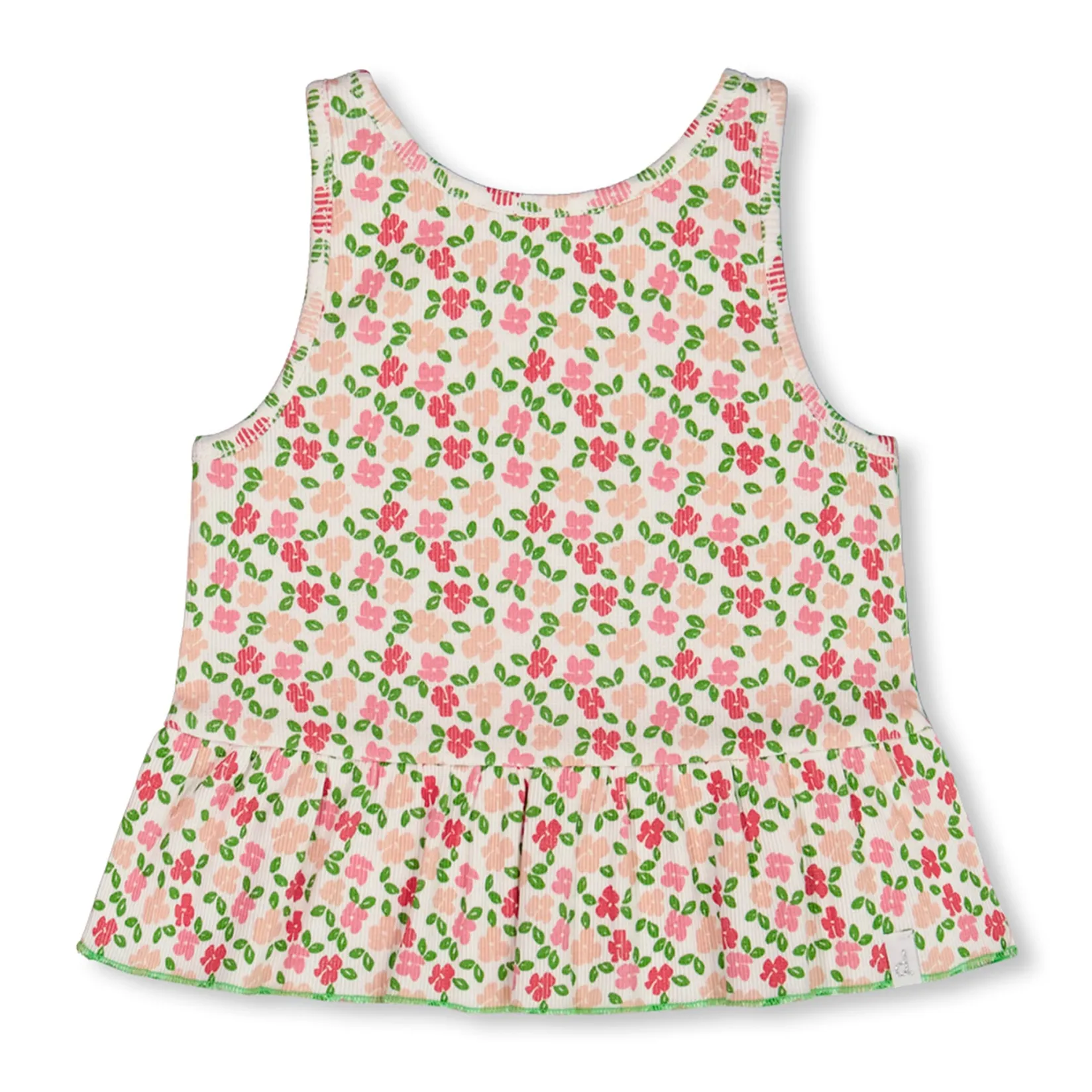 Tops>Deux par Deux Birds Flowers Tank Top 7-10y White