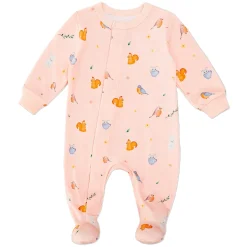 Preemie Clothing|Pajamas>Colle Colle Birds Magnetic Pajamas Premature-12m Pink
