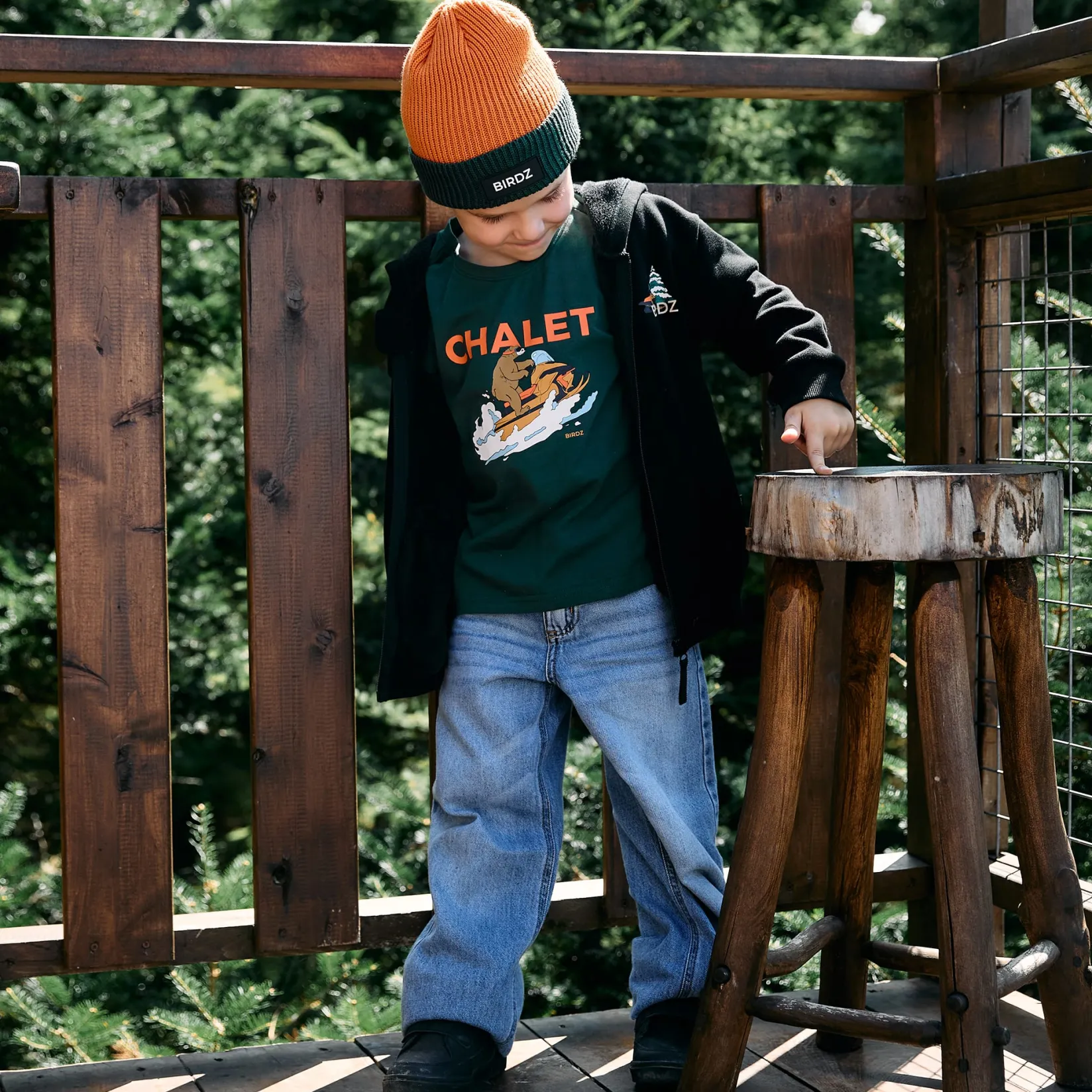 Beanies>Birdz Colorblock Beanie 2-16 y Orange