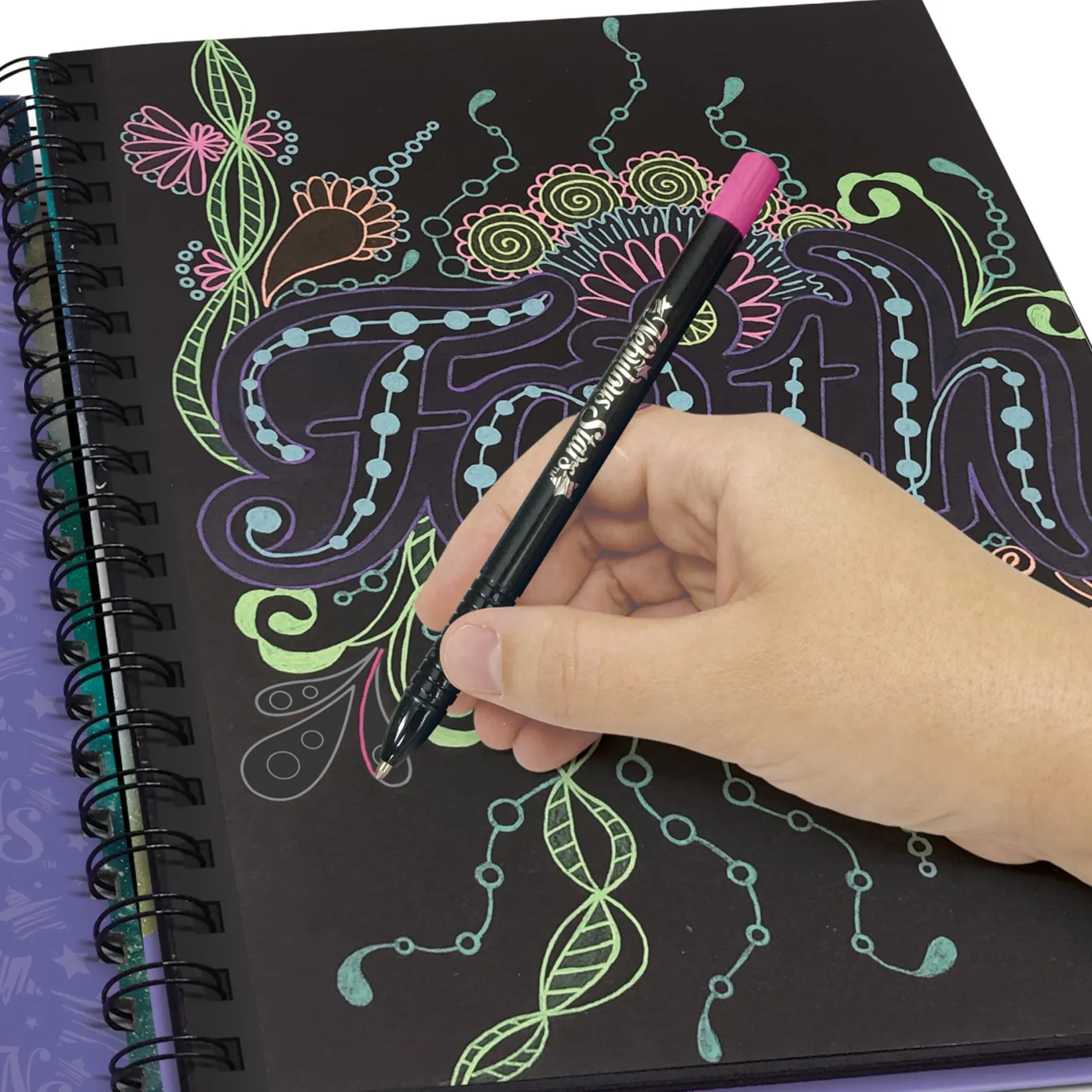 Black Pages Coloring Book Kids Diy & Activities