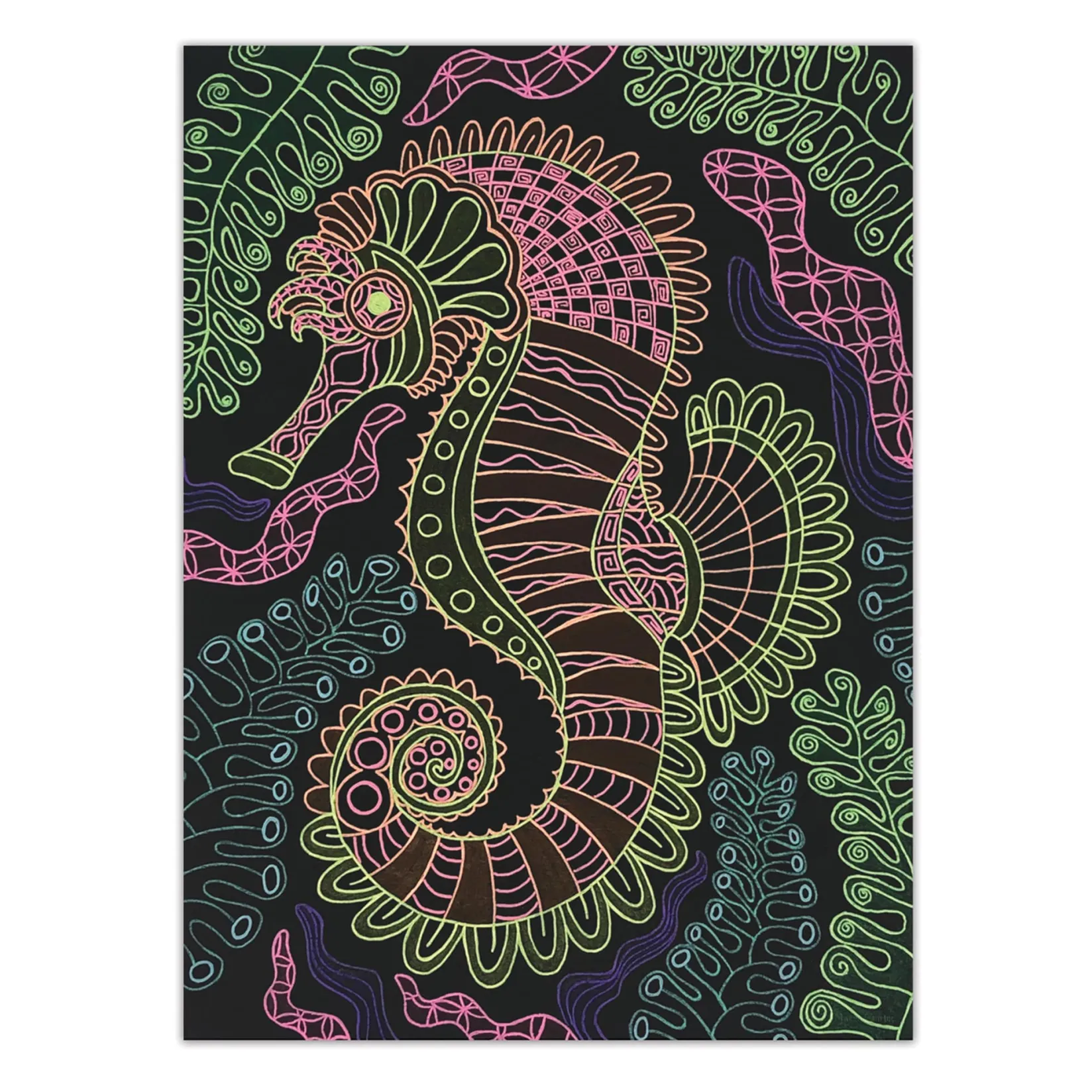 Black Pages Coloring Book Kids Diy & Activities