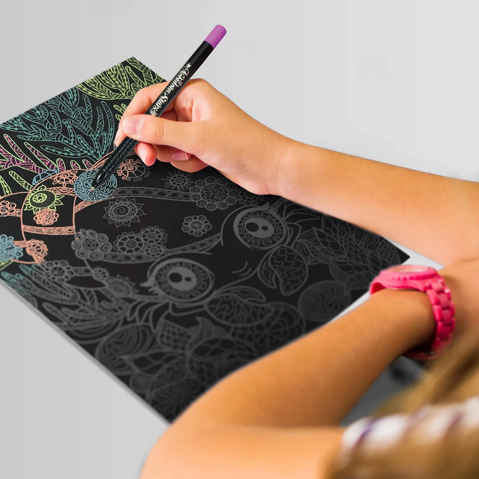 Black Pages Coloring Book Kids Diy & Activities