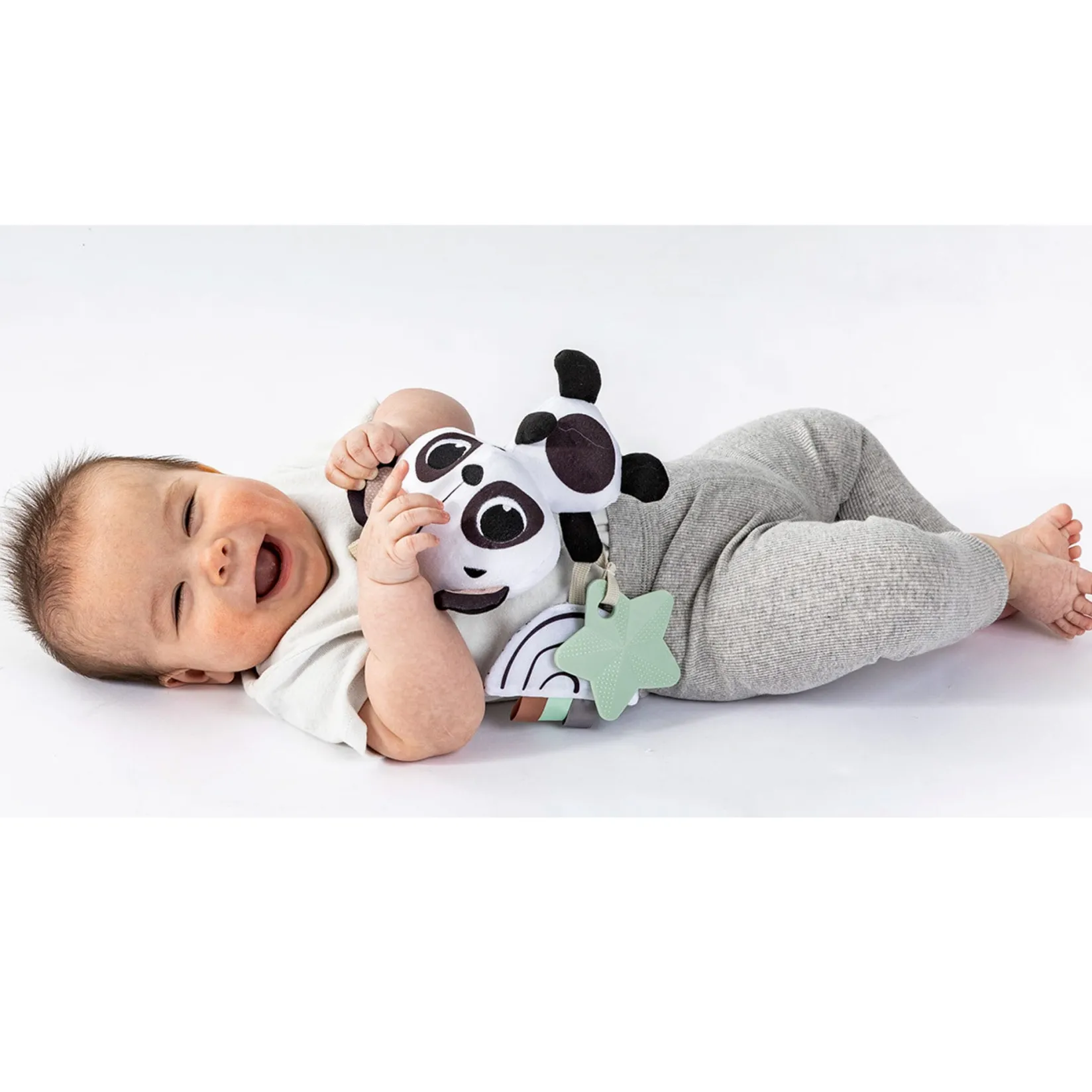 Developmental Toys|Stroller & Car Seat Toys>Tiny Love Black &White Décor Panda Rattle Toy