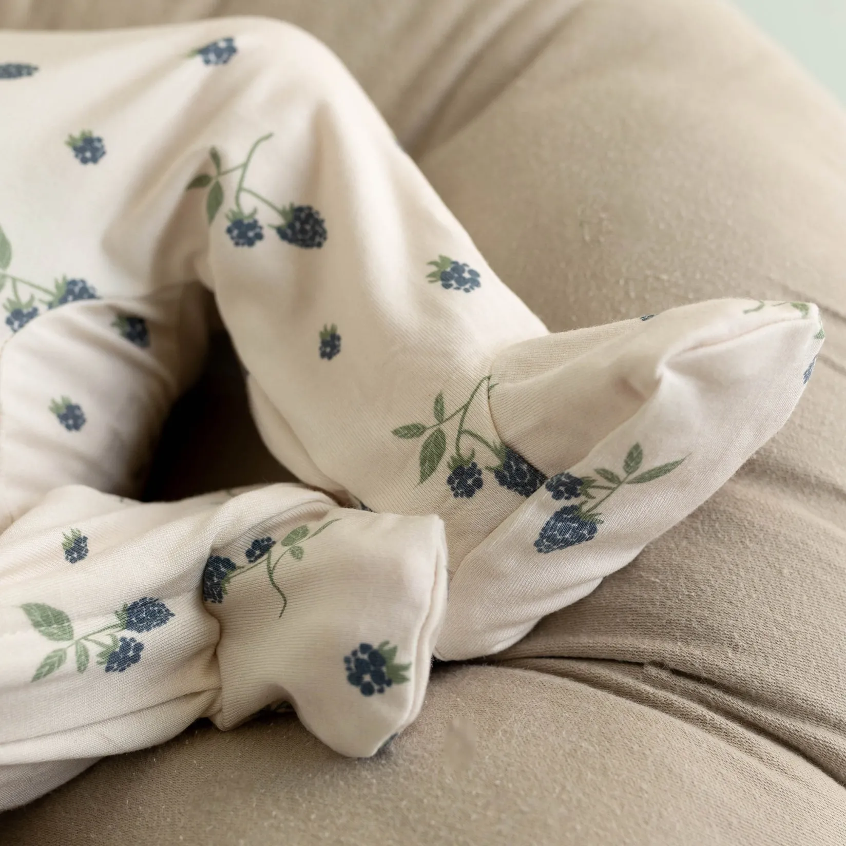 Pajamas|Pajamas>Coccoli Blackberries Pajamas 1-18m Ivory