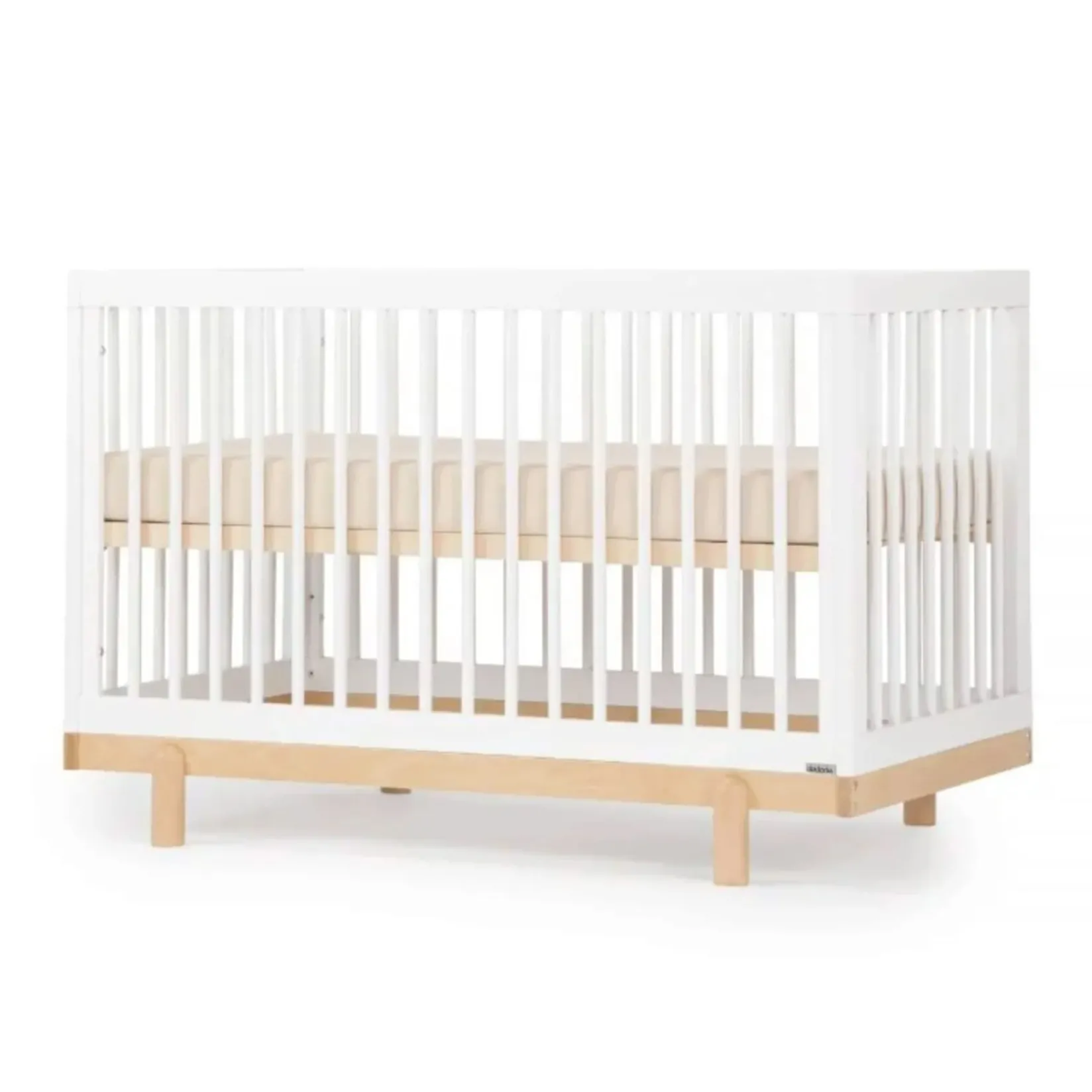 Cribs & Mattresses|Cribs & Mattresses>Dadada Baby Bliss 4-In-1 Convertible Crib - White/Natural