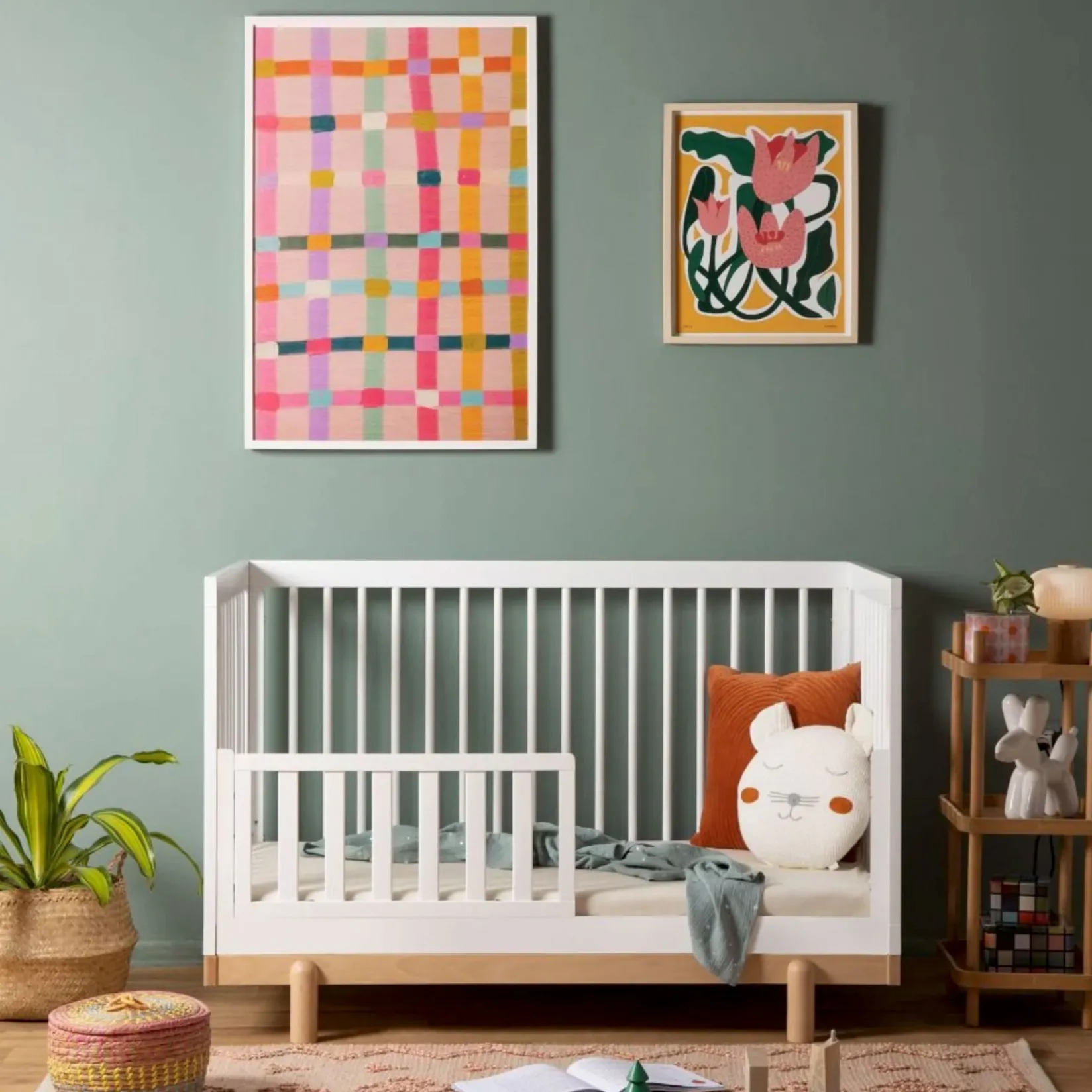 Cribs & Mattresses|Cribs & Mattresses>Dadada Baby Bliss 4-In-1 Convertible Crib - White/Natural