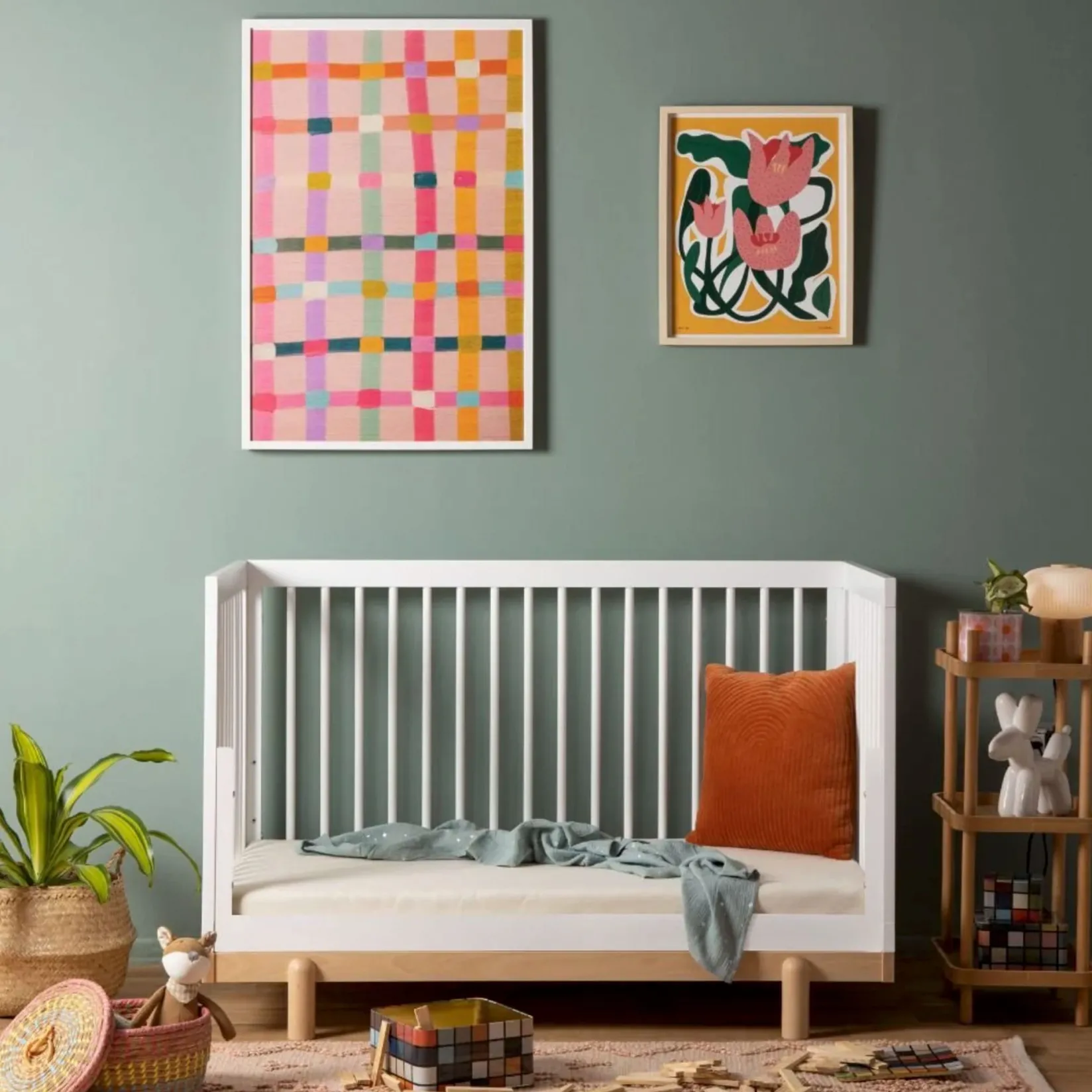 Cribs & Mattresses|Cribs & Mattresses>Dadada Baby Bliss 4-In-1 Convertible Crib - White/Natural