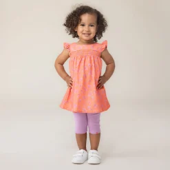 Dresses, Skirts & Outfits>Nano Blossom Dress Set 6-24m Orange
