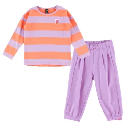 Dresses, Skirts & Outfits>Nano Blossom Striped Tee Set 6-24m Lilac