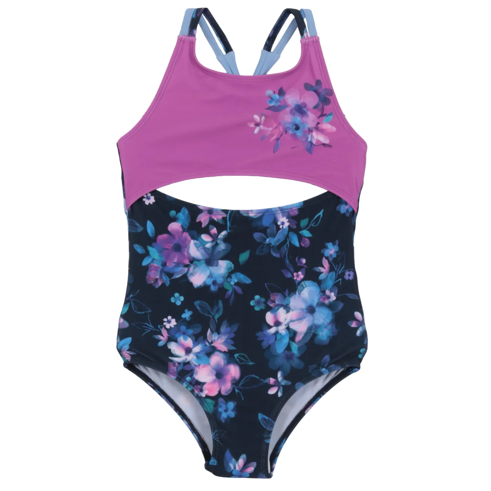 Swimsuits>Nano Blossom Swimsuit 3-14 Navy