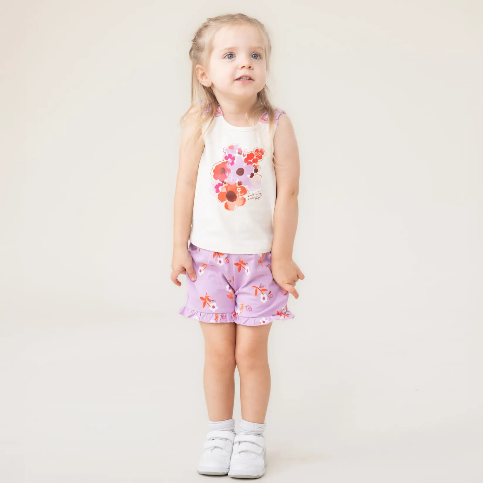 Dresses, Skirts & Outfits>Nano Blossom Tank Top Set 6-24m Ivory