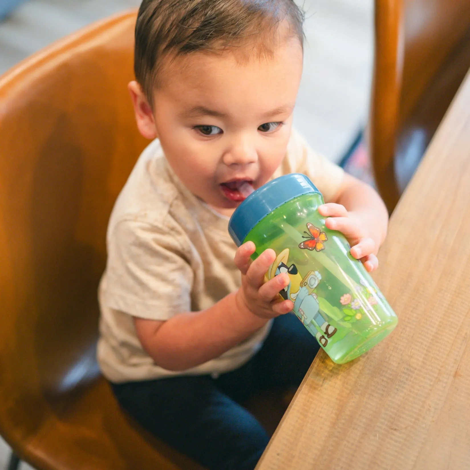 Best Bluey Straw Cup 12oz Kids Breastfeeding|Tableware