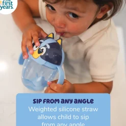 Hot Bluey Weighted Straw Trainer Kids Tableware|Plates & Placemats