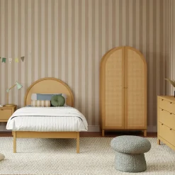 Discount Bondi Cane Armoire - Honey Storage Furniture